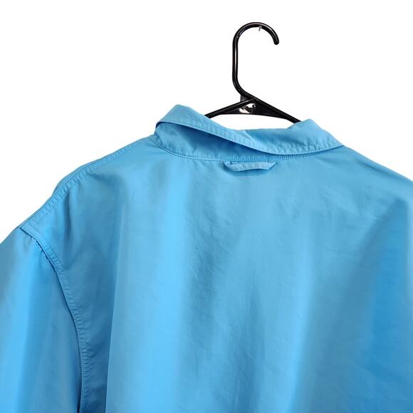 Real Tree Fishing Short Sleeve Vented Fishing Shirt Button Up Turquoise Size XL - Picture 10 of 11